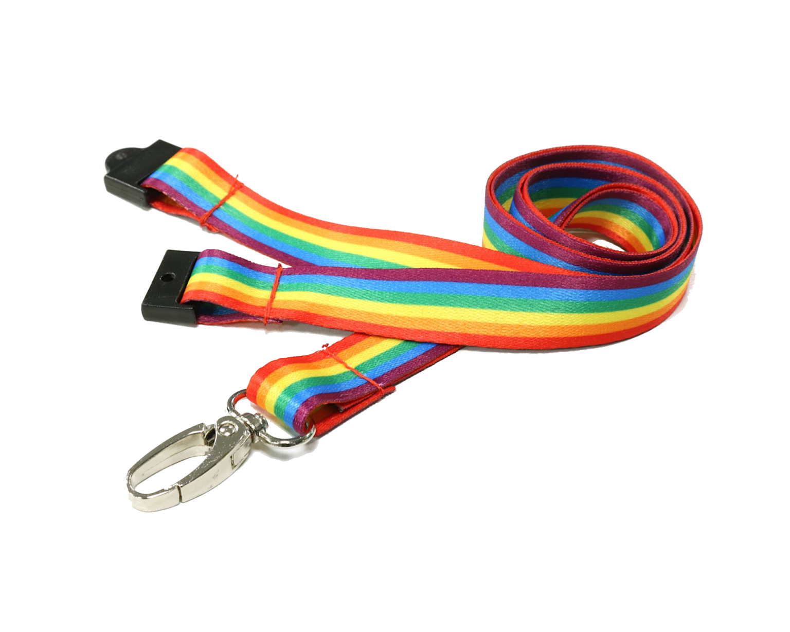 Plain rainbow lanyards. - Stamp Name Badges